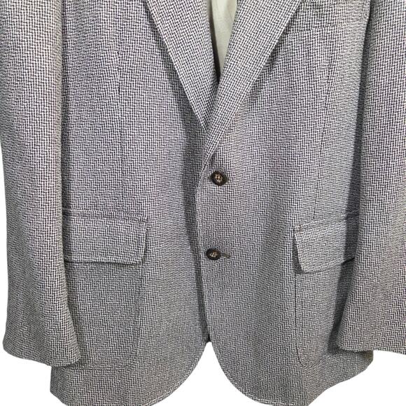 VINTAGE Pendleton Wool Herringbone Plaid Pleated Back Blazer Size 40 Sport Coat - Picture 5 of 16